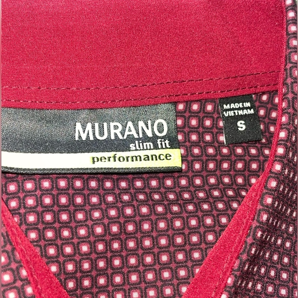 Murano Red Patterned Slim Fit Shirt